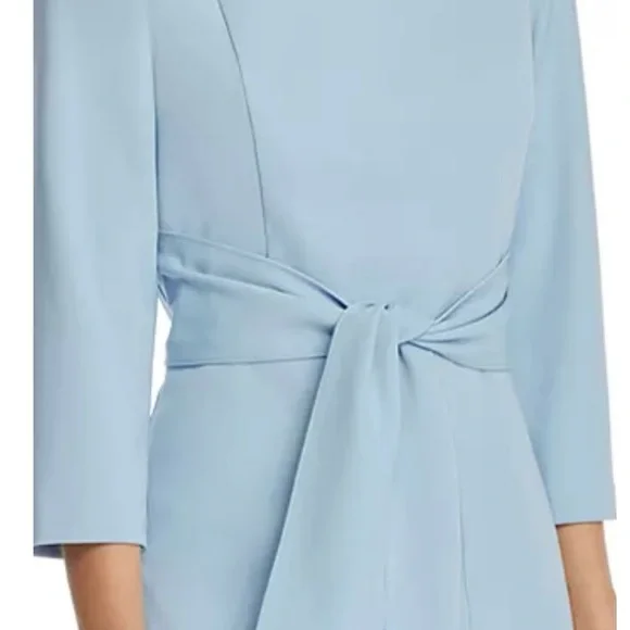 Adrianna Pappell Tie Waist Crepe Sheath Dress, NWT, 14 - Picture 3 of 8